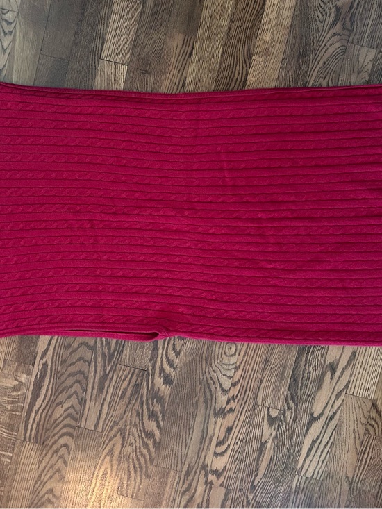 The Limited Dresses & Skirts - Women’s The Limited Red Cable Knit Wool Blend Poncho
